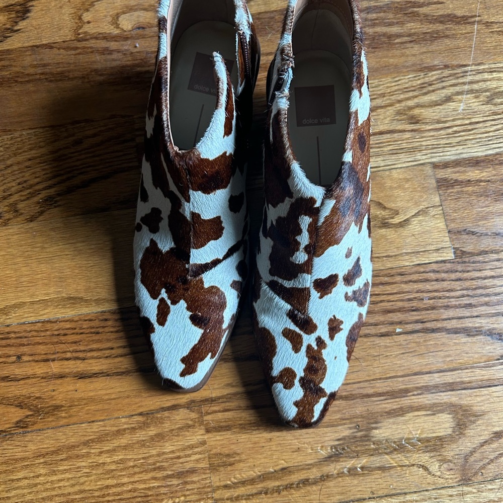 Dolce Vita Brown and White Women's Ankle Boots
